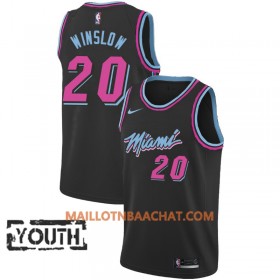 Maillot NBA Miami Heat Justise Winslow 20 2018-19 Nike City Edition Noir Swingman - Enfant